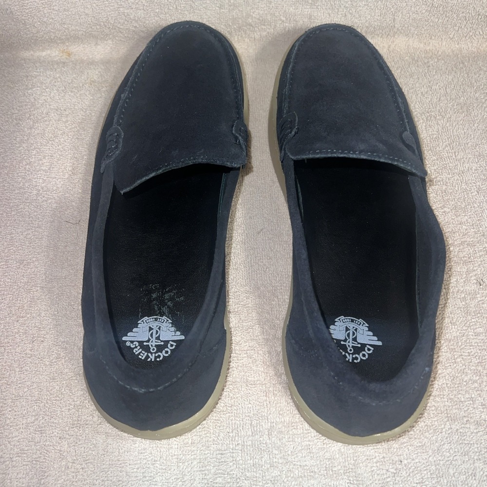 Men's‎ Loafer Dockers Varian Leather Blue Slip On Size 9M Mens